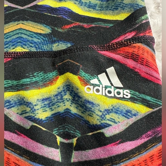 Adidas Womens Training High Rise Multi Color Leggings - Picture 4 of 10